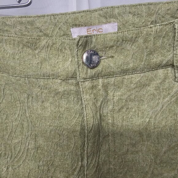 Eric Green Textured Straight Leg Jeans Boho Retro Stretch 12 - Picture 5 of 13